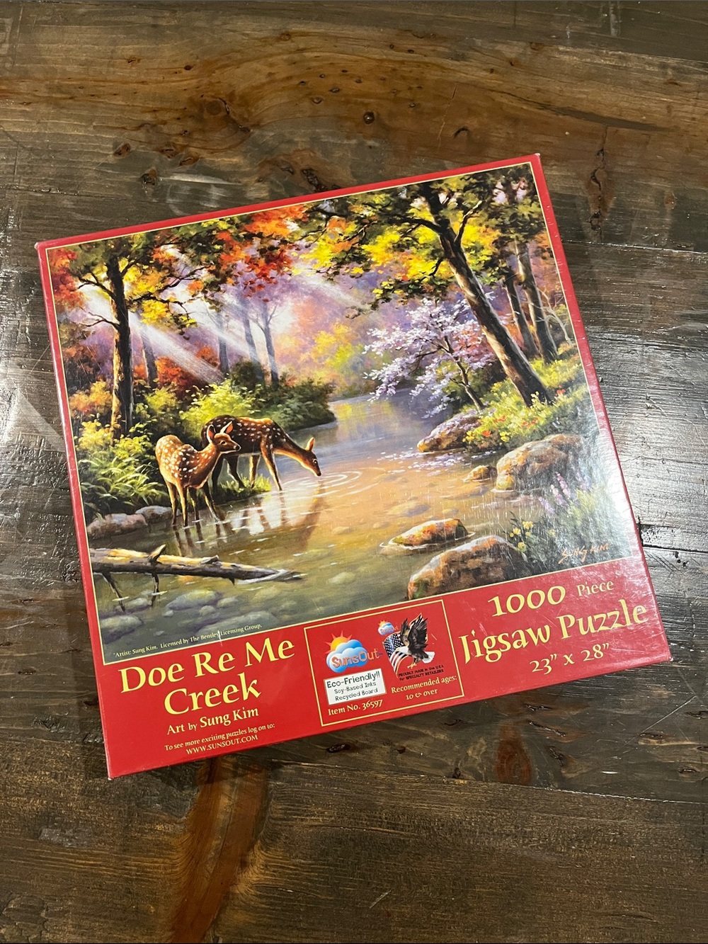 Doe Re Me Creek 1000-Piece Jigsaw Puzzle – Red